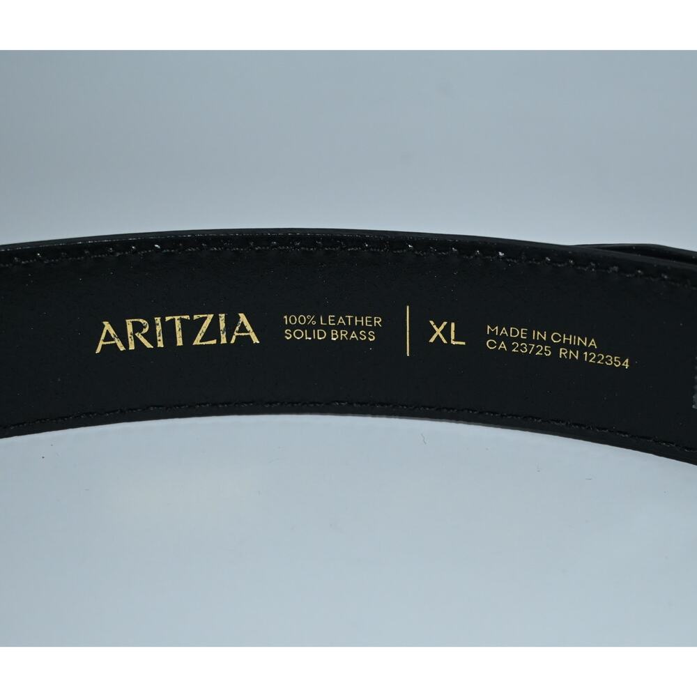 Nwot: Aritzia Essentials Solid Brass Leather Belt… - image 7